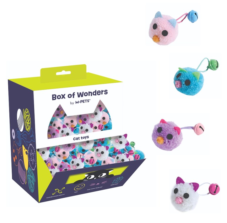 Игрушка для кошек мышка с бубенчиком 5см (бокс 90шт) Mpets