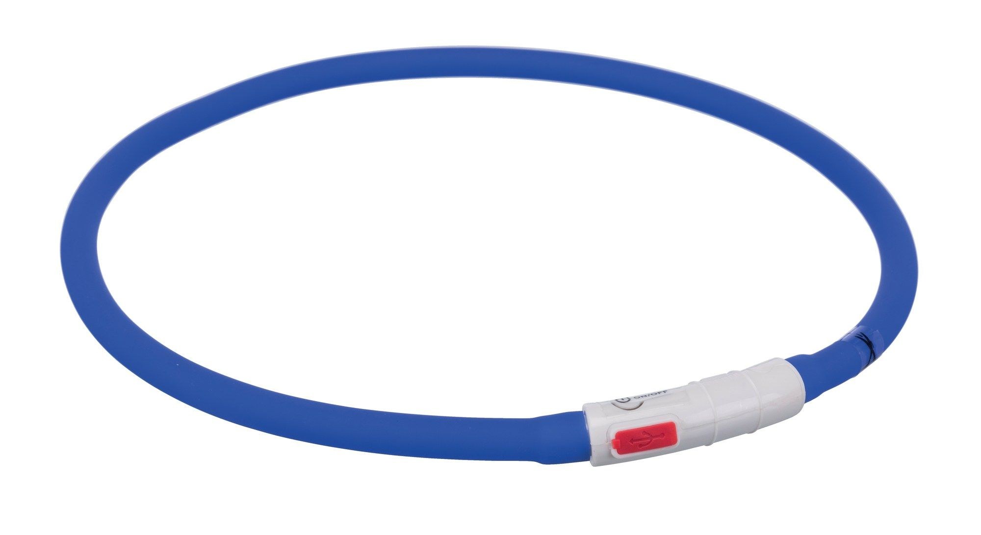 Мигающее кольцо для собак USB, силикон, хs-xl 70 см/ф10мм, королевский синий 12642