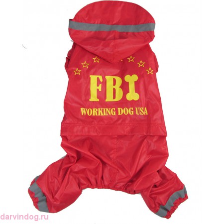 Дождевик "FBI" красный Limargy 2XL D3275
