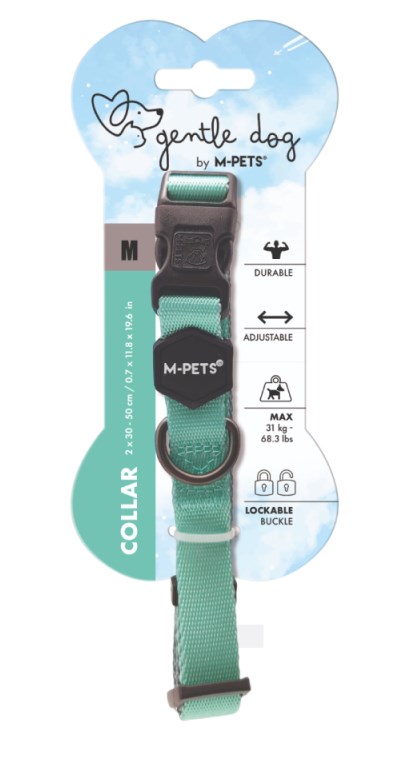 Ошейник для собак GENTLE DOG М 30-50 см бирюзовый MPets 10851699