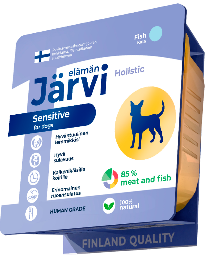 Jarvi (Ярви) паштет для собак всех пород с чувствительным пищеварением с рыбой, 100 г