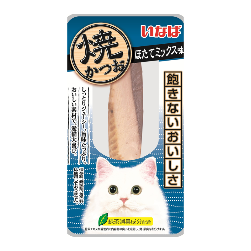 INABA Yaki Tuna лакомство для кошек филе тунца со вкусом морского гребешка, 12 г
