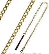 Поводок-цепочка с ручкой золотой HYL40120 4 мм 120 см 250648
