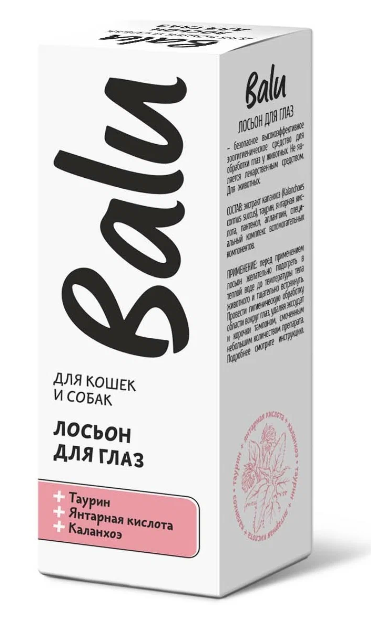 Лосьон очищающий для глаз для кошек и собак 30 мл, Balu