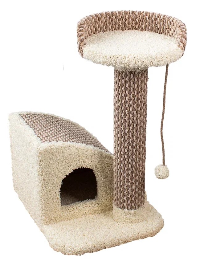 Когтеточка комплекс для кошки джутовый 50х40 "Хижина" "Рыжебок"