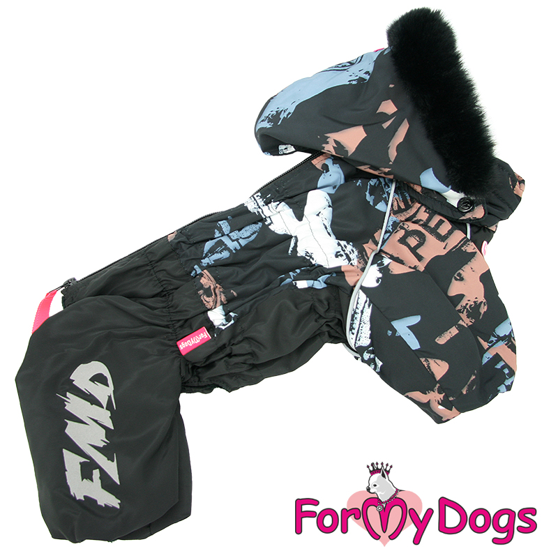 FOR MY DOGS Комбинезон черно/коричневый для мальчика р-р 20