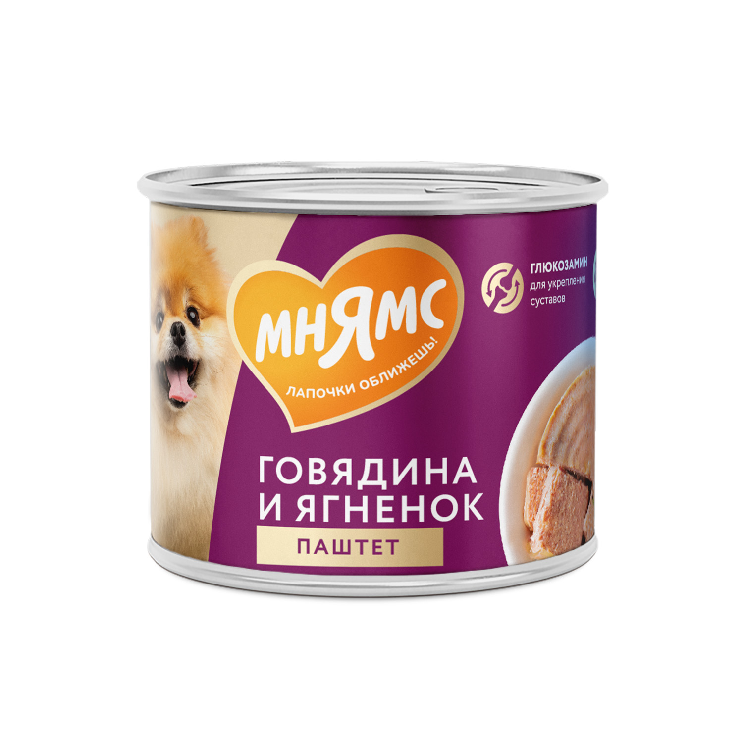 Мнямс влажный паштет из говядины и ягненка для собак всех пород “ЗДОРОВЫЕ СУСТАВЫ” 200 г
