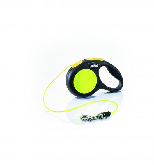 Рулетка Flexi "Neon Safety Plus" S трос 5 м 12 кг черный/неон 48151F Trixie