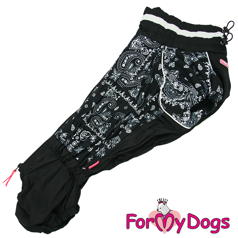 FOR MY DOGS Комбинезон"Пэчворк"черный для девочек К39