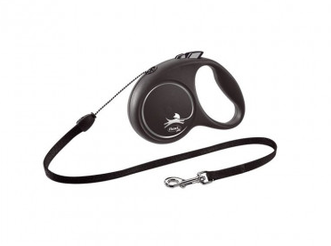 FLEXI Рулетка BLACK DESIGN S трос 5 м до 12 кг серебряный 56118F