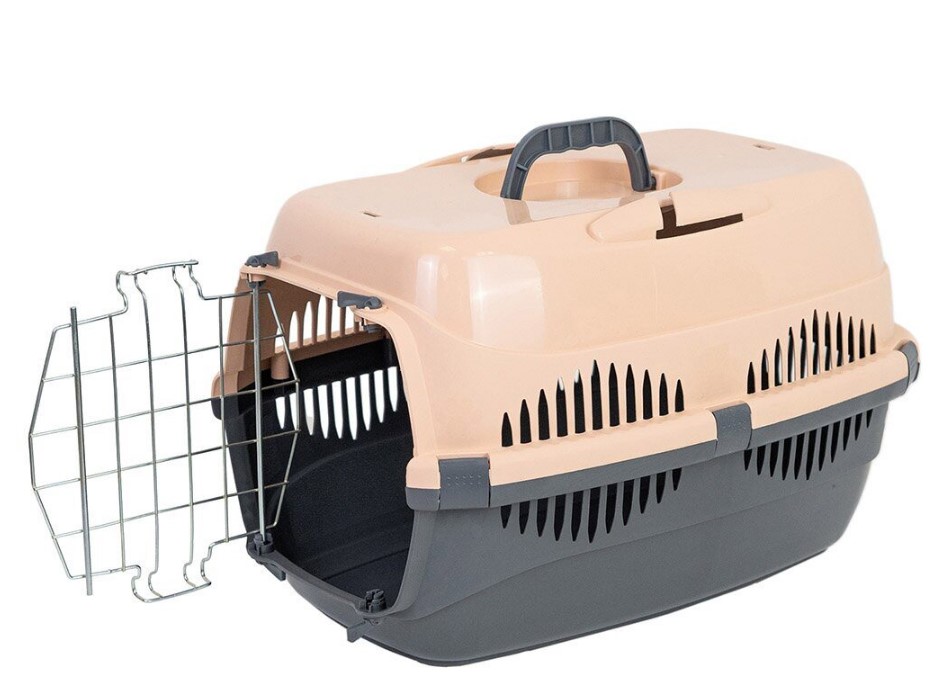 Переноска ZooM, серия "Спутник-2" с мет.двер, (до12кг) 49*33*h32смм 4092сер-песоч