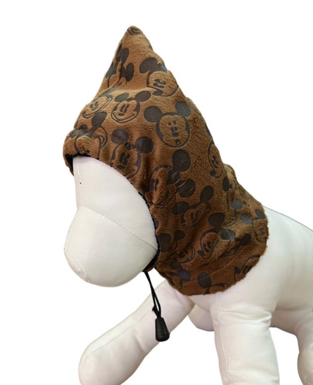 Капор "Микки", ворс, корич, M / Pet Feshion