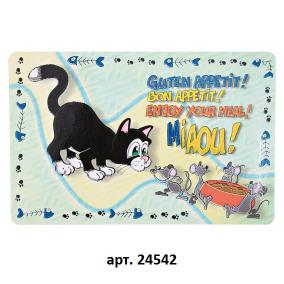 Коврик под миску "Кошка"24542 Trixie