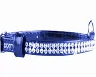 Ошейник "Collar Brilliance"  с украшением "полотно стразы" (ширина9 мм, длина 18-21 см) синий 330612