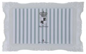 Коврик под миску My Prince 44*28 см серая с полосками 24786 Trixie