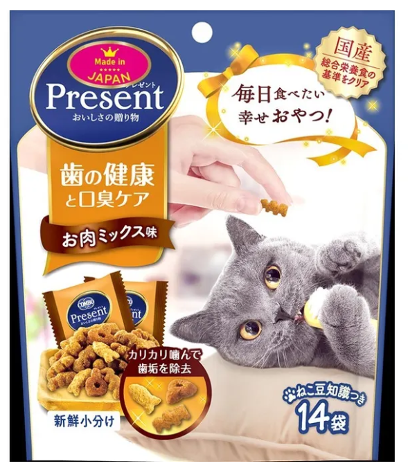 Лакомство для кошек PRESENT с японским тунцом для зубной гигиены (поштучно)