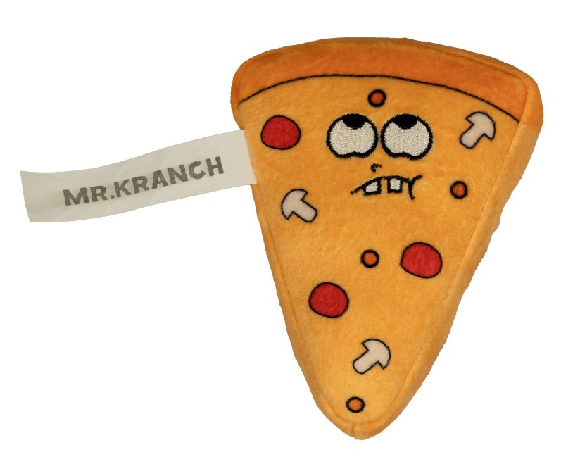 Игрушка Mr.Kranch для собак Кусочек пиццы с пищалкой, 11см (34006)