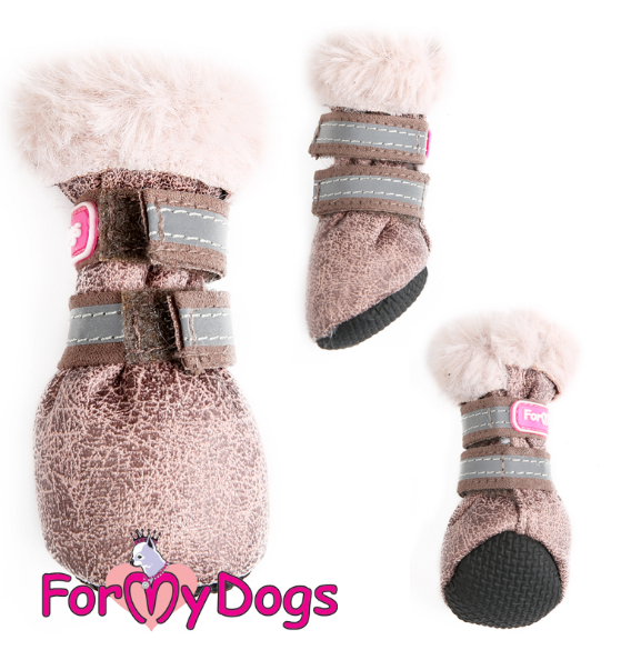FOR MY DOG Сапоги зимние коричневый ц/кр (5) TDSH0015-2022