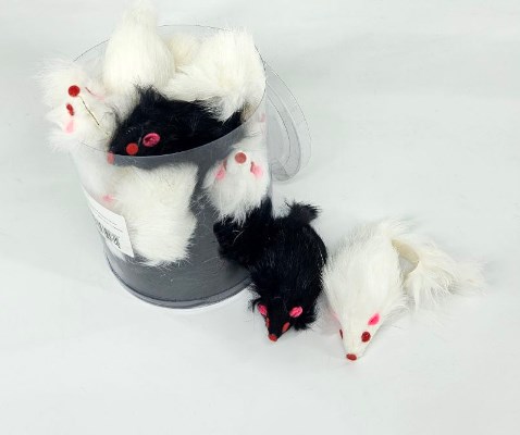 Игрушка для кошек "Мышь" искусственный мех 6,4 см (40) СТ14071-M Чистый котик