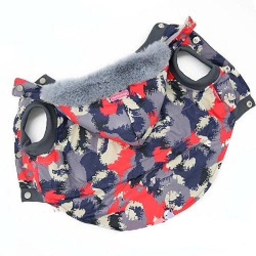 FOR MY DOG Куртка серо/красная (B3) FW494/3-2017