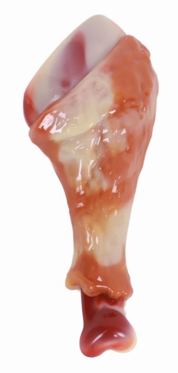 Игрушка для собак Карнивор голень, вкус бекона, красная 14.5 x 5.8 x 4.4 см MPets