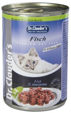 Dr.Clauder's консервы для кошек кусочки с лососем 415 г