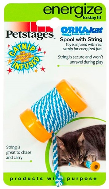 Игрушка для кошек "ОРКА катушка с веревочкой" 6 см Petstages 