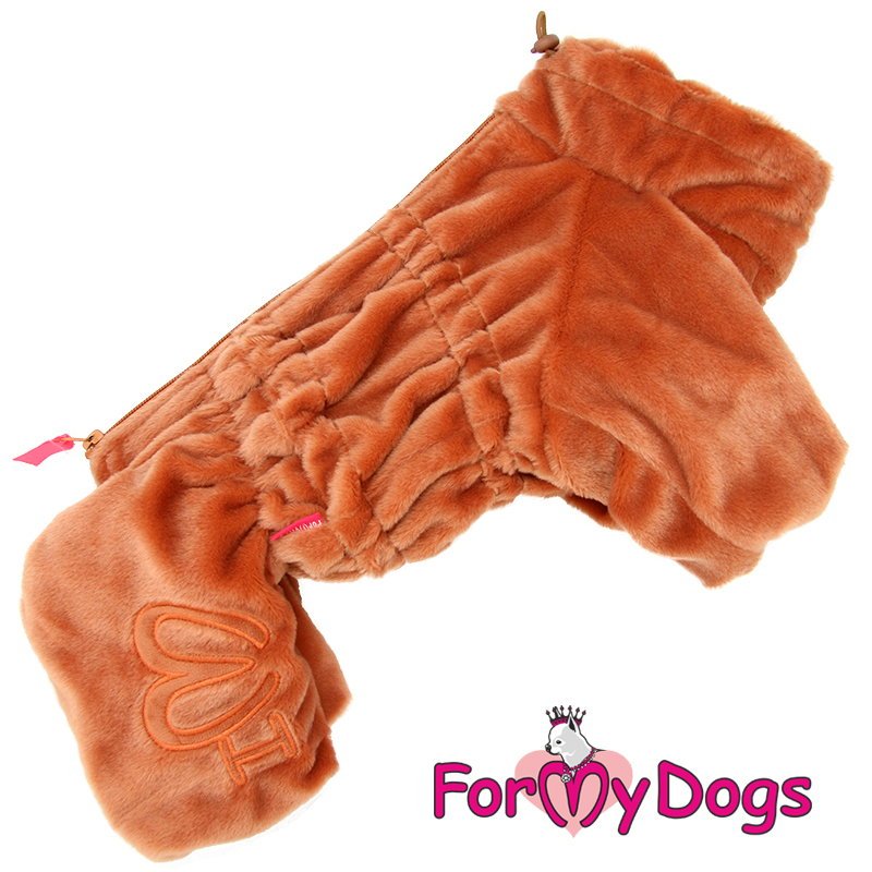 FOR MY DOG Комбинезон-шубка коричневая для мальчиков (18) FW1097-2021 M* 