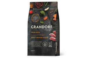Grandorf (Грандорф) Fresh корм для собак средних и крупных пород Свежее мясо утки с бататом 3 кг