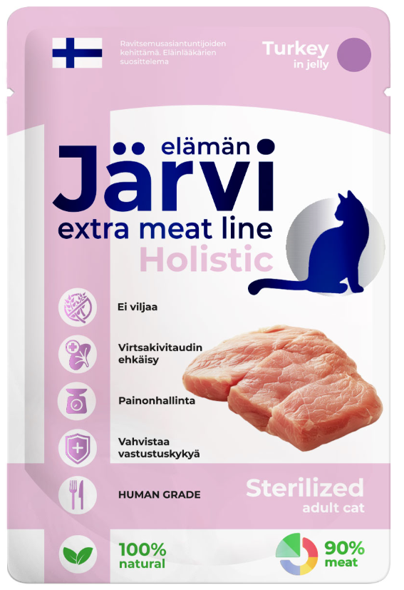 Jarvi (Ярви) Extra meat влажный корм для стерилизованных кошек индейка в желе, 85 г
