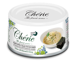 PETTRIC Cat Comlete&Balanced Diet консервы для взрослых кошек Курица с водорослями подлива 80г 10189