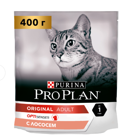 PROPLAN Cat Adult сухой корм для взрослых кошек, лосось/рис, 400 г.  12172041