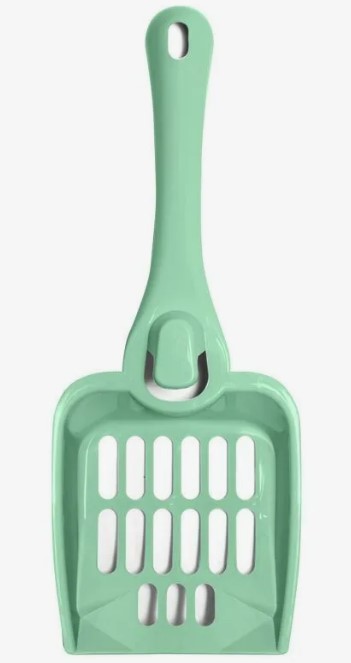 Совок HYGIENE для кошачьего туалета с креплением на бортик, зеленый 255*95*45мм Triol