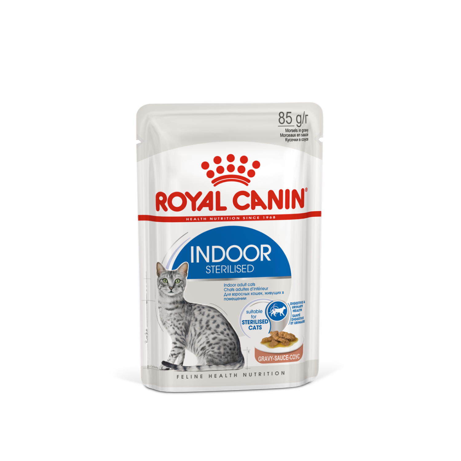 Royal Canin (Роял Канин) Индор стерилайзд корм влажный для домашних кошек в соусе 85 г