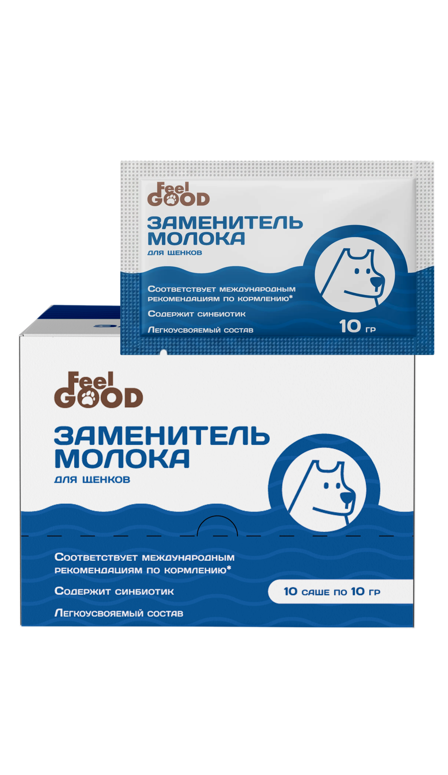 FeelGOOD Заменитель молока для щенков в саше 10г, 1шт