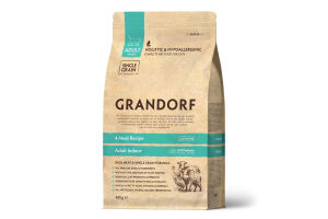 Grandorf (Грандорф) корм для домашних кошек 4 вида мяса с бурым рисом 2 кг