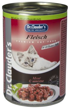 Dr.Clauder's консервы для кошек кусочки с мясом 415 г