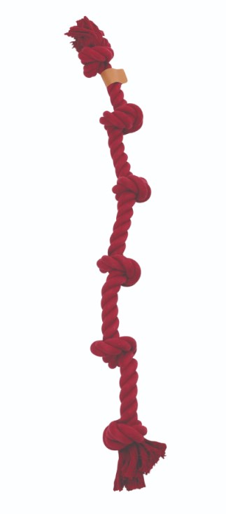 Игрушка для собак COTO перетяжка канат красная 105 см (хлопок) Mpets 10670105