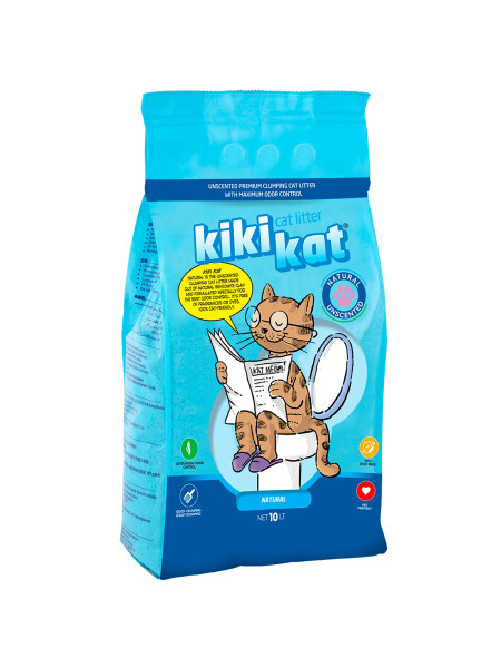 Наполнитель для кошачьего туалета "KikiKat" супер-белый комкующийся 5 л