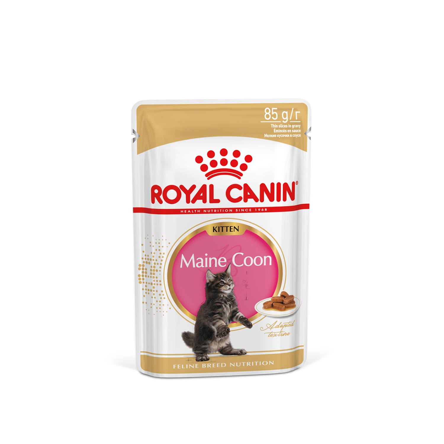 Royal Canin (Роял Канин) Киттен корм влажный для котят породы Мэйн кун в соусе 85 г