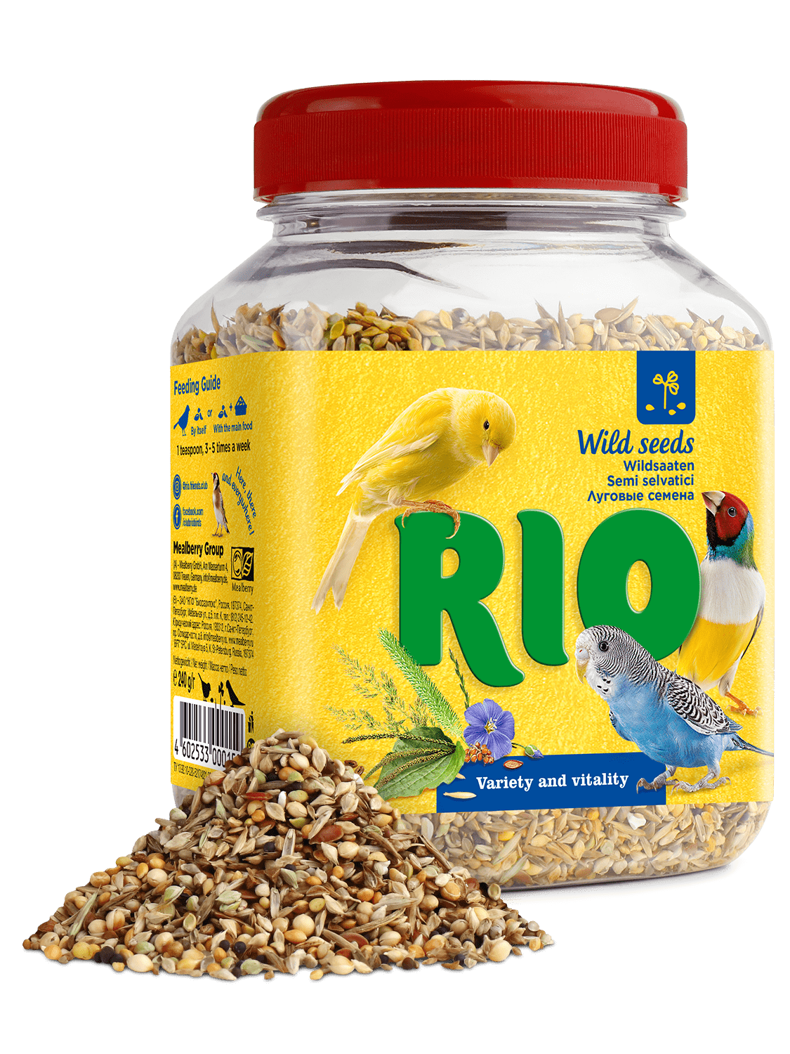 RIO лакомство для всех видов птиц Семена луговых трав 240 г