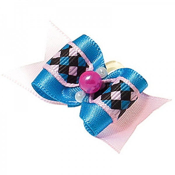 Бантик (пара) двойной объемный 4*1,5 см "Ностальжи" 18342 V.I.Pet