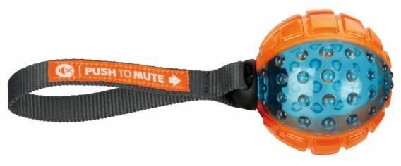 Мяч "Push to mute" на веревке, TPR d7 см/22 см оранж/синий 33551
