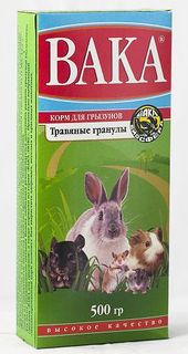 Вака д/грызунов травяные гранулы 500 г 44113