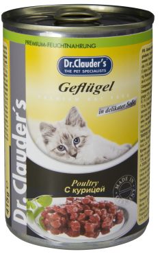 Dr.Clauder's консервы для кошек кусочки с курицей 415 г