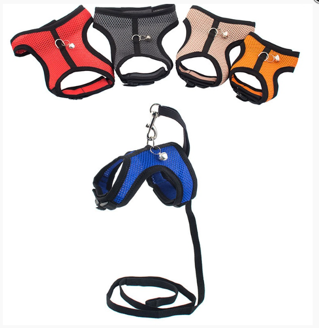 Дарэленд Шлейка текстильная+поводок АЭРО №4 д/хорьков/кроликов об.гр.21-26см (3D-сетка цв.) хантер