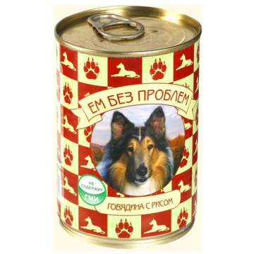 Ем без проблем д/собак ж/б Говядина с рисом 20*410 г 