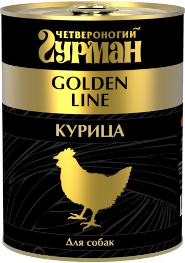 Четвероногий гурман “Золотая линия” курица натуральная в желе для собак 340 г