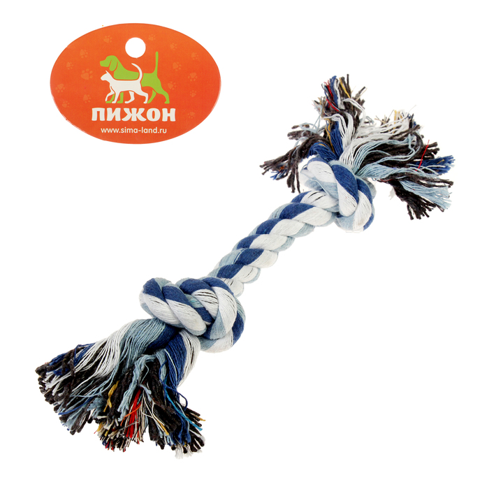 Игрушка канатная "2 узла" средняя до 24 см 50 г 1119229