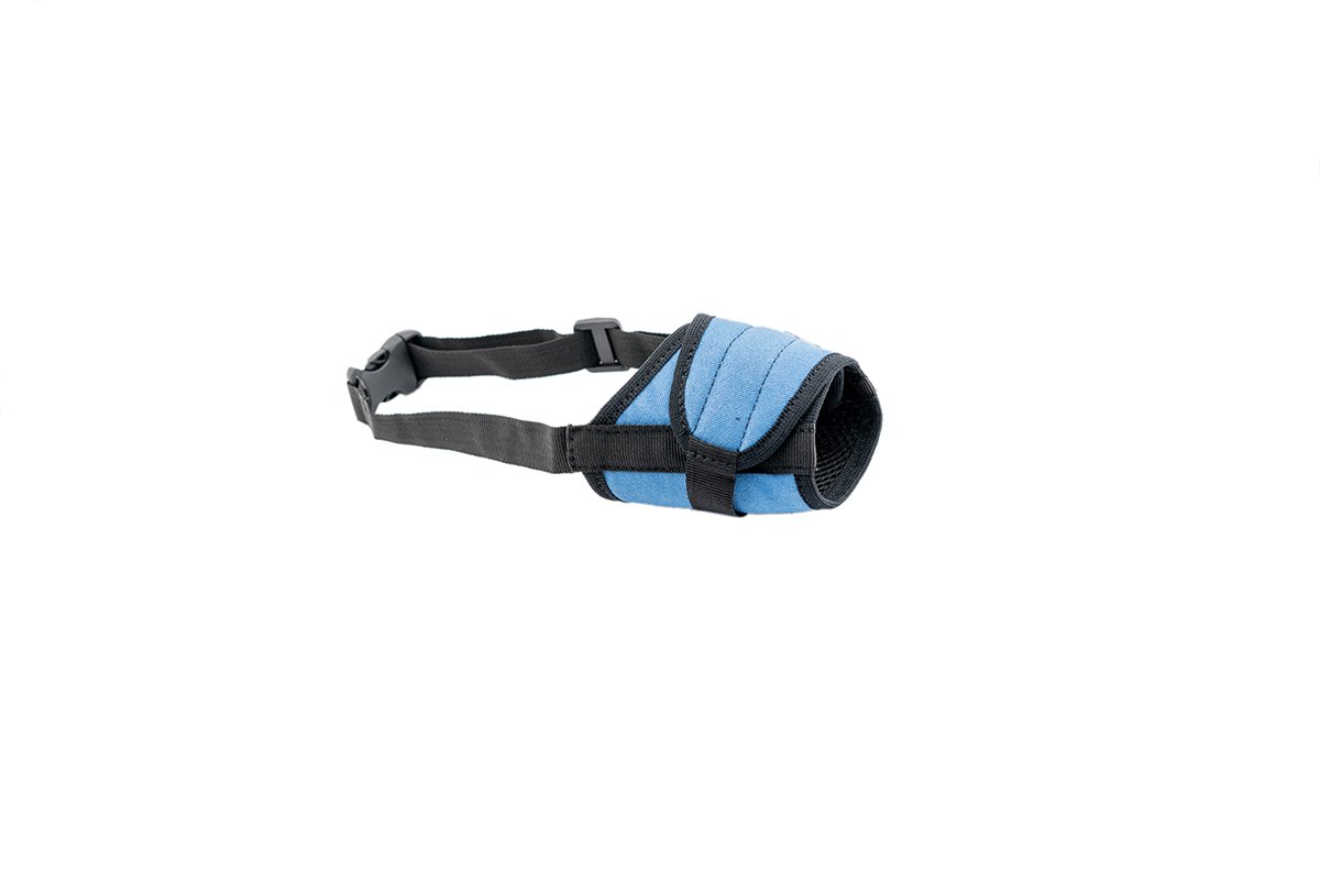 Намордник текстиль.ZOOM "INDIGO" №4 (19-27 см) джинс+3d-сетка 055414